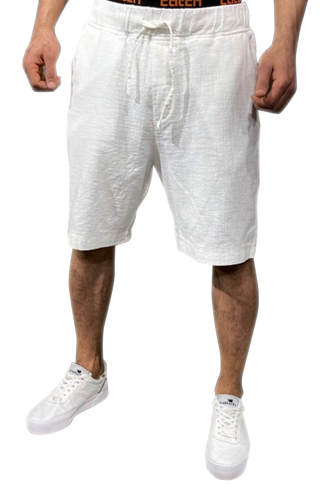 Tied Linen White Shorts