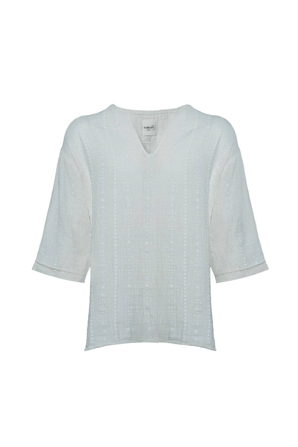 V Neck Ecru Shirt