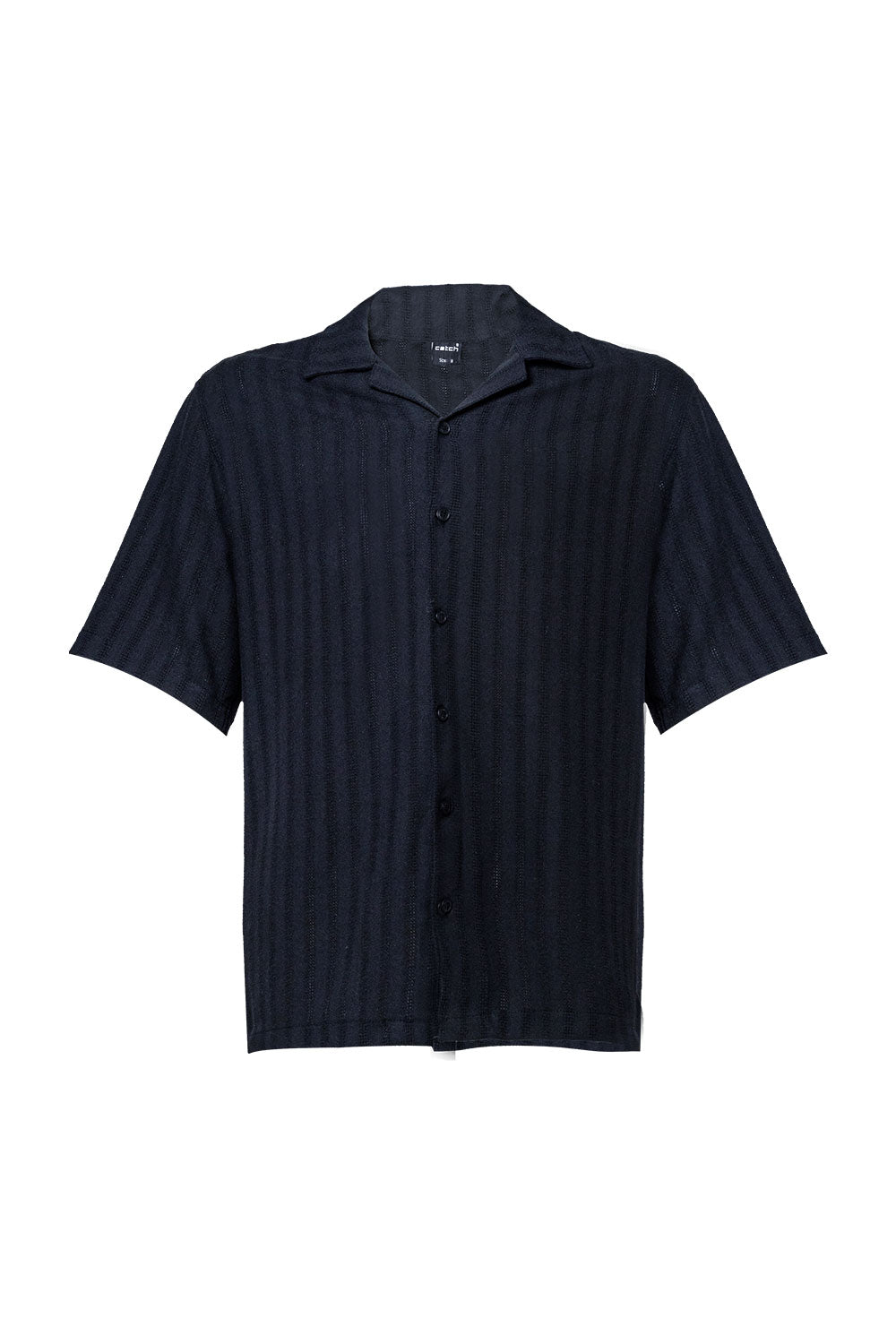 Linen Striped Patterned Shirt - Black