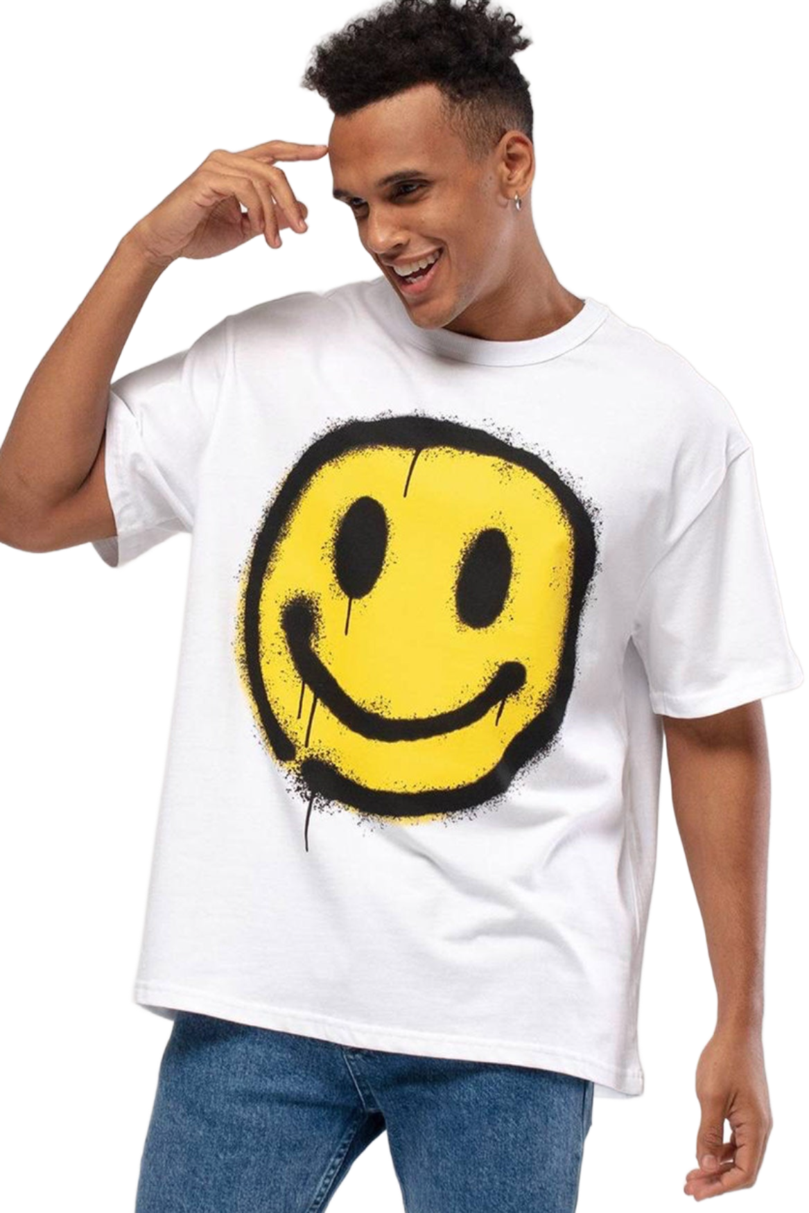 Cotton T-shirt - Happy White