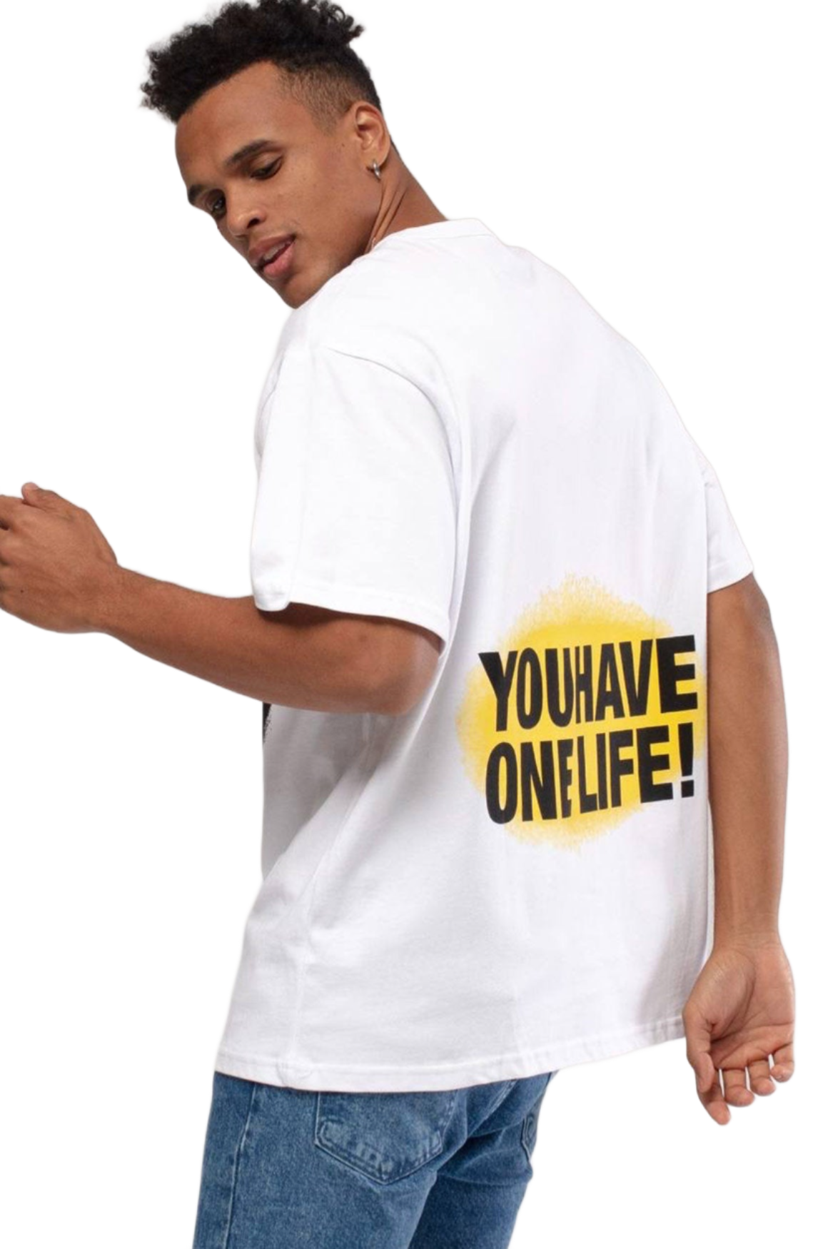 Cotton T-shirt - Happy White