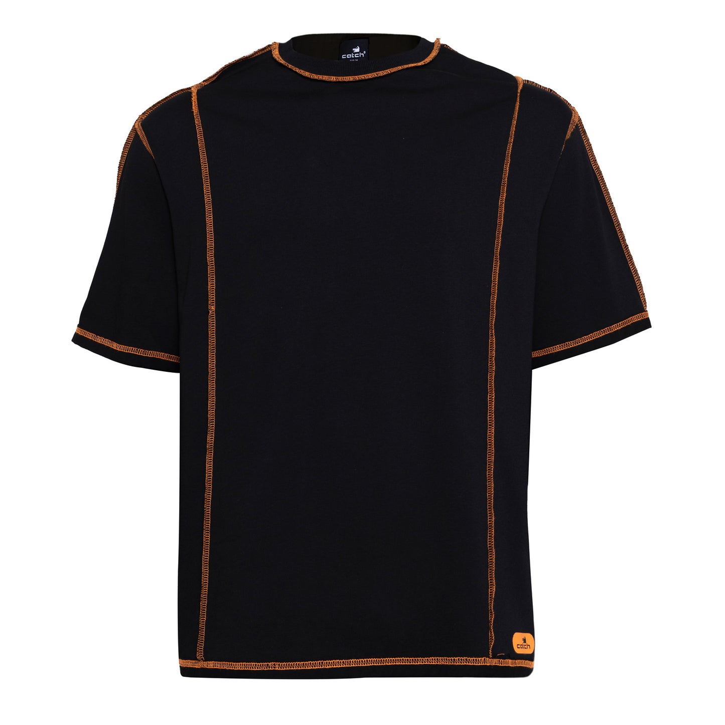 Black Tshirt - Orange line