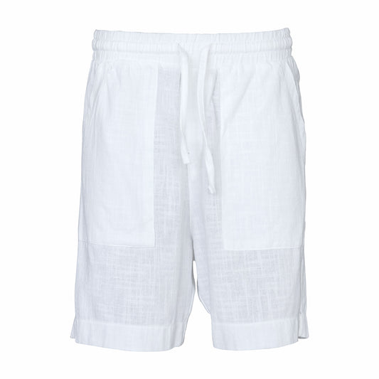 Tied Linen White Shorts