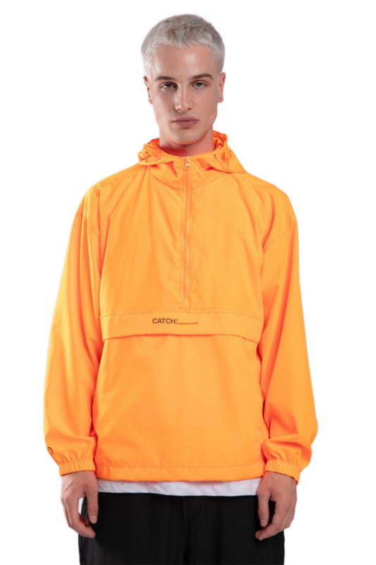 Rain Hoodie - Neon Orange